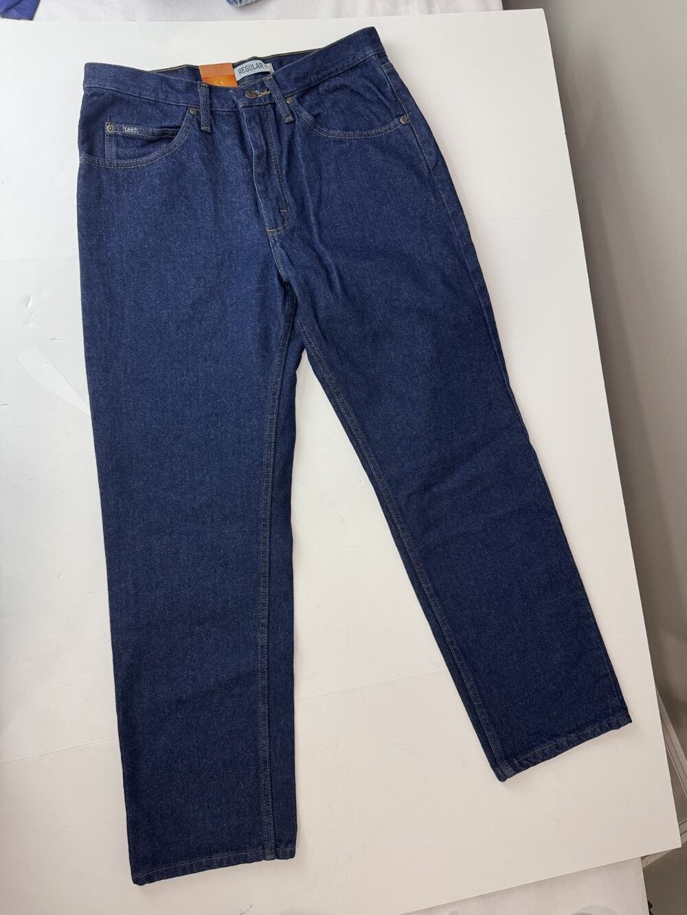 2015 Lee Regular Fit Jeans Straight Leg Men's 33 * 30 Dark Wash Cotton Mexico